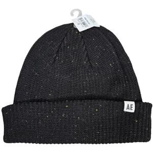 American Eagle Knit Black Beanie With‎ Colorful Specks One Size NWT